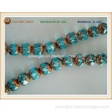 Faceted Plating Glass Bead (S087)